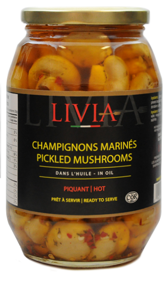 Hot Pickled Mushrooms in oil